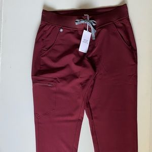 Burgundy Zamora Jogger Scrubs